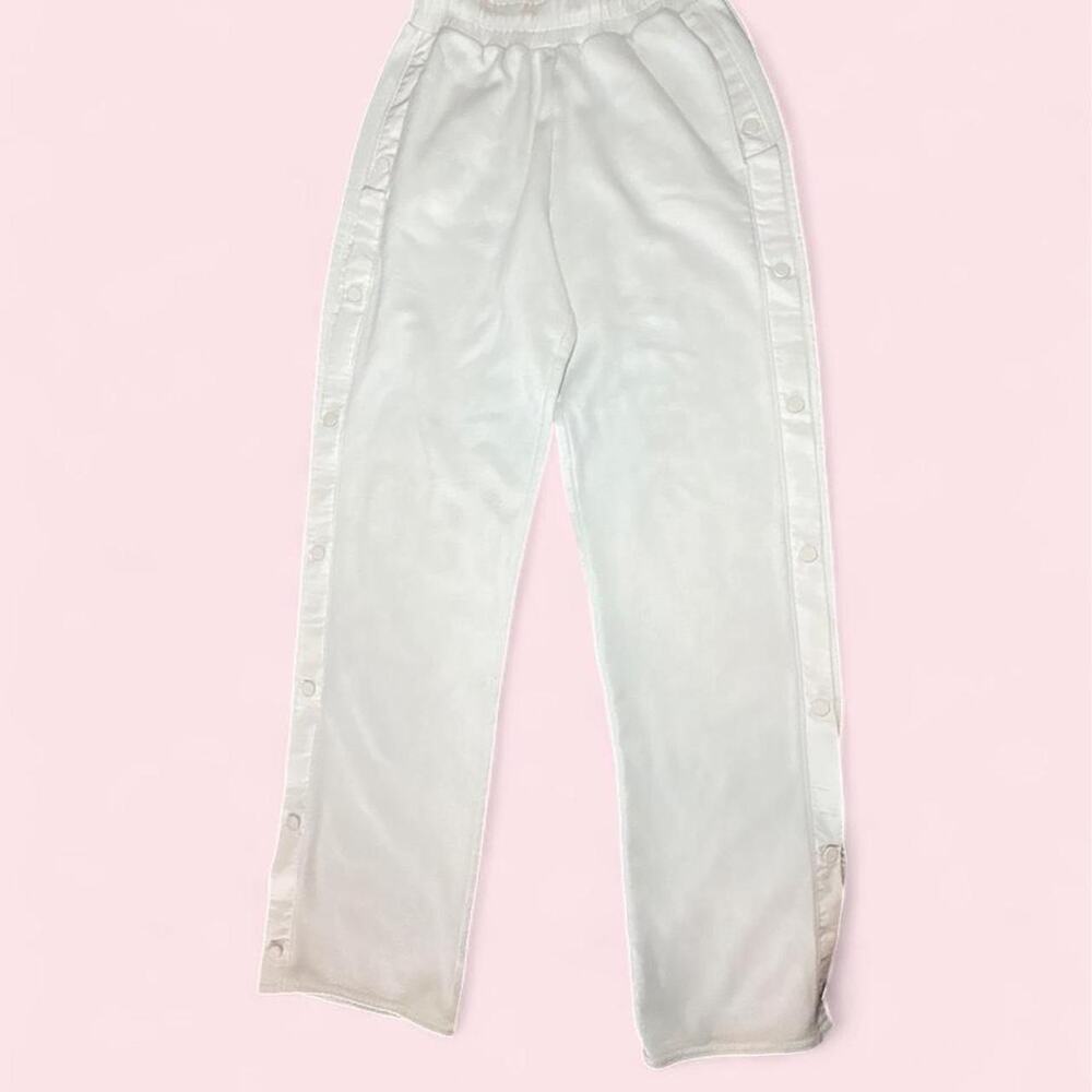 Alo Yoga size xxs white snap-away sweatpants athleisure sporty lounge pilates